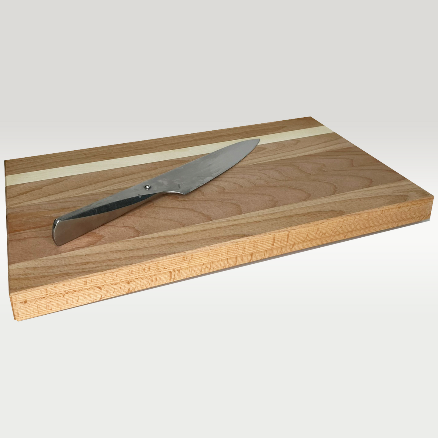 Large cutting board made of beech and maple